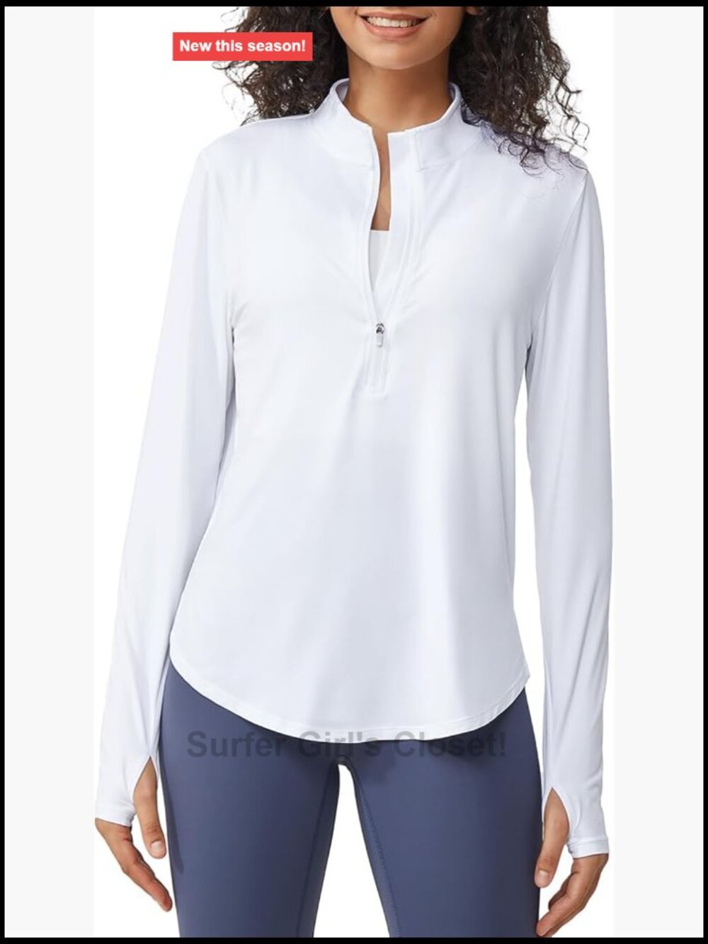 UPF 50+ Sun Shirt Lightweight Quick Dry Long Sleeve Half Zip Pullover